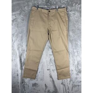 Gap Khakis Slim Fit Wrinkle Resistant Mens Chinos Tan Pants 35x30